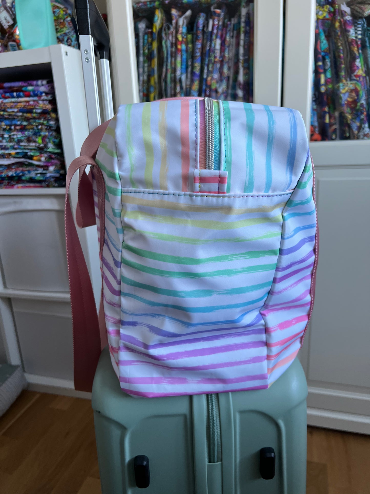 Rainbow duffle bag