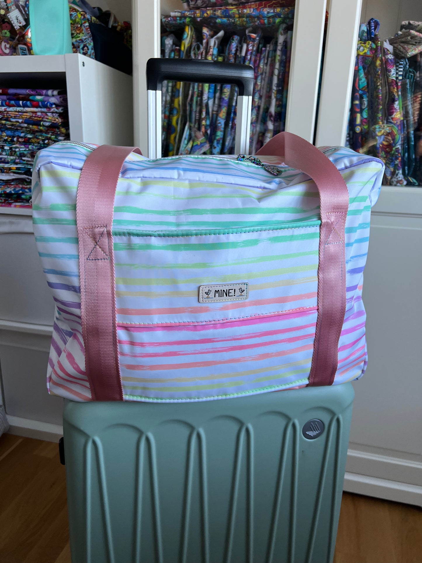 Rainbow duffle bag