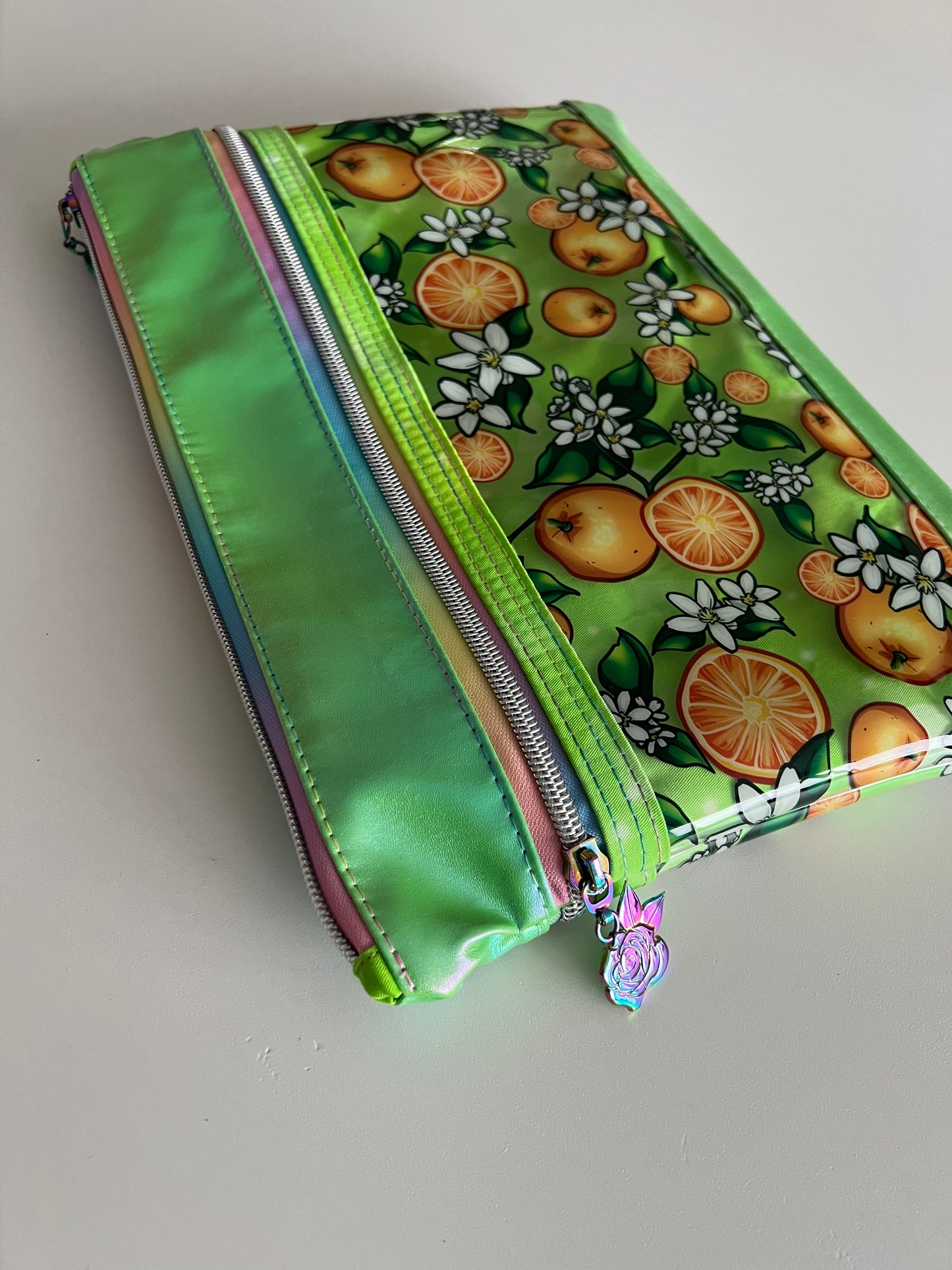 Oranges clear planner pouch